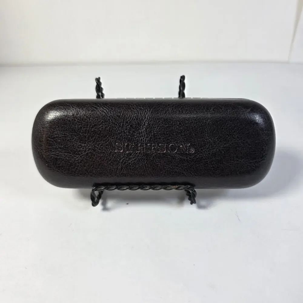 Stetson Eyeglasses Sunglasses Hard Case Brown Clamshell Replacement Case Only